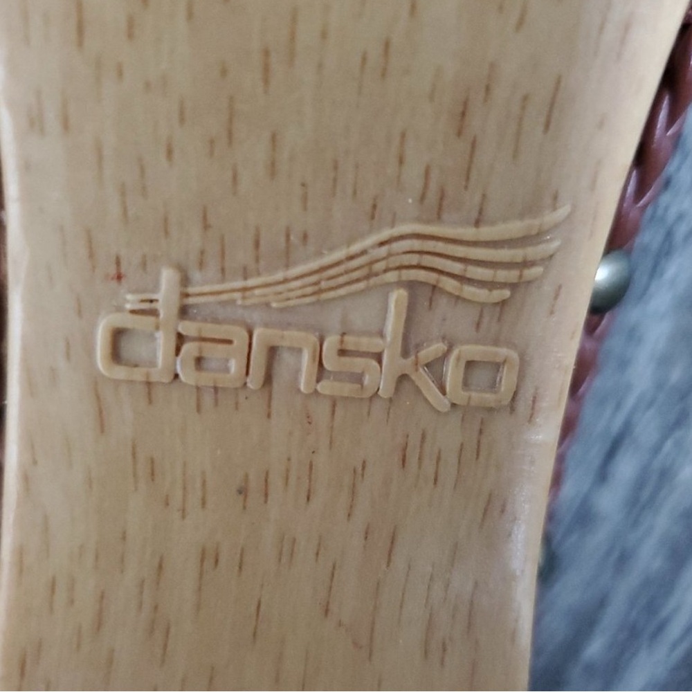 Dansko Tory Clog Brown Leather Slide Sandals - Picture 8 of 9
